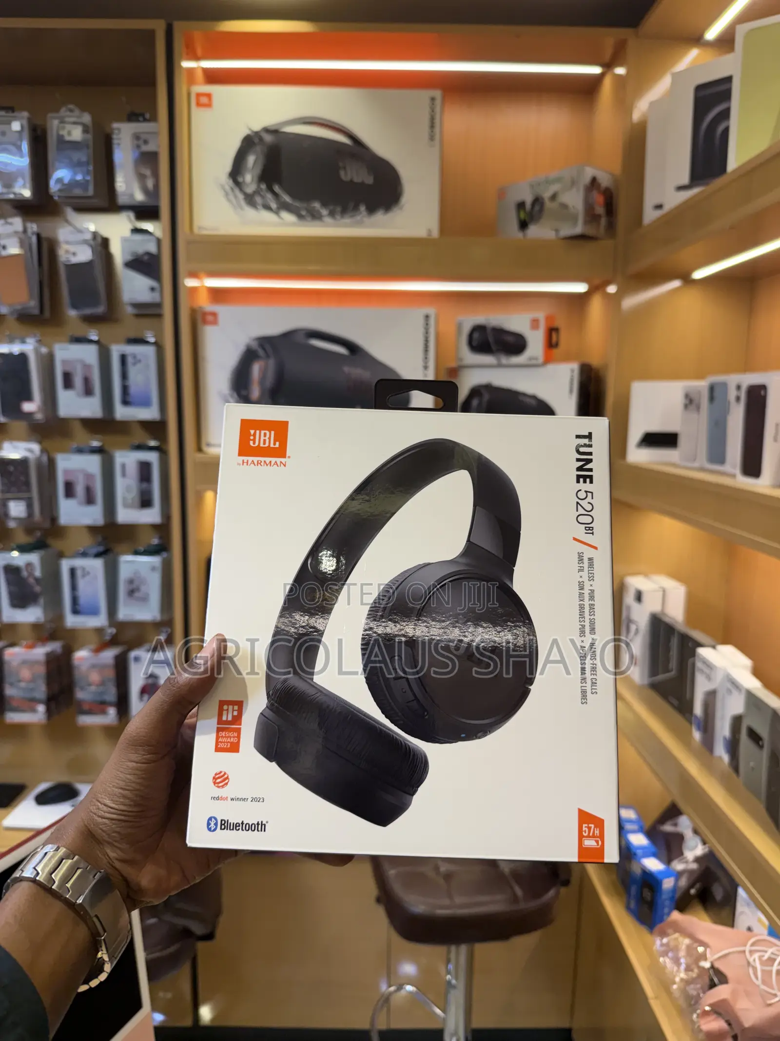 Original JBL Tune 520BT Wireless on-Ear Headphones (57H Battery)