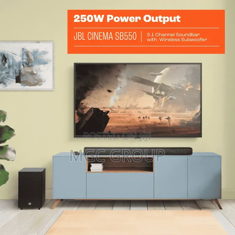 JBL CINEMA SB550 3.1 Channel Soundbar With Wireless Subwoofer