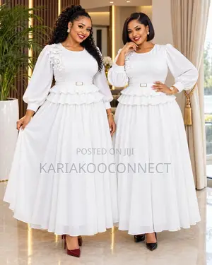 Elegant Puff-Sleeve Ruffle Maxi Dress