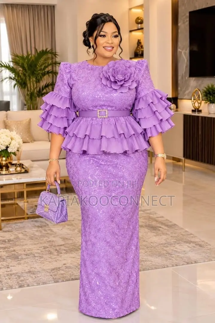 Elegant Tiered Ruffle Top & Fitted Skirt Set