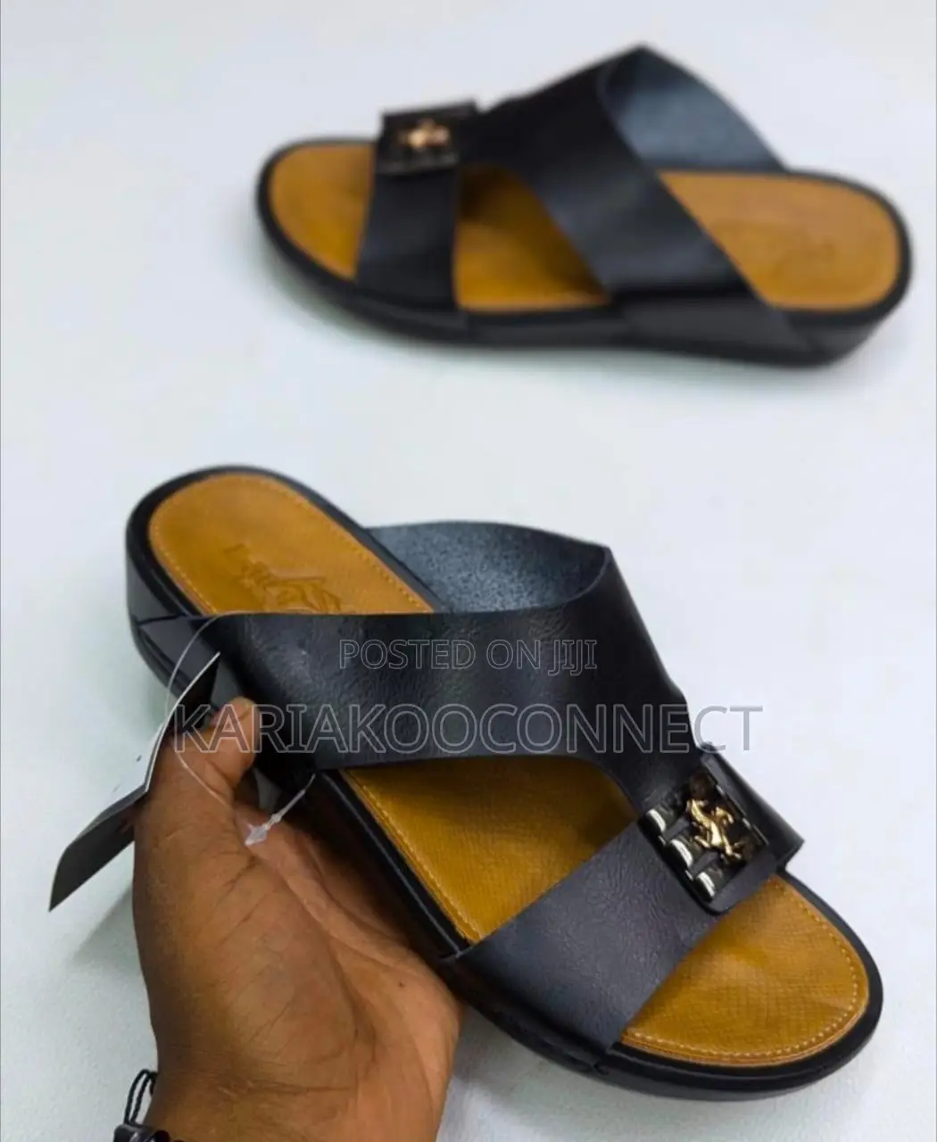 Men's Crossover Strap Slide Sandals (Huayi)