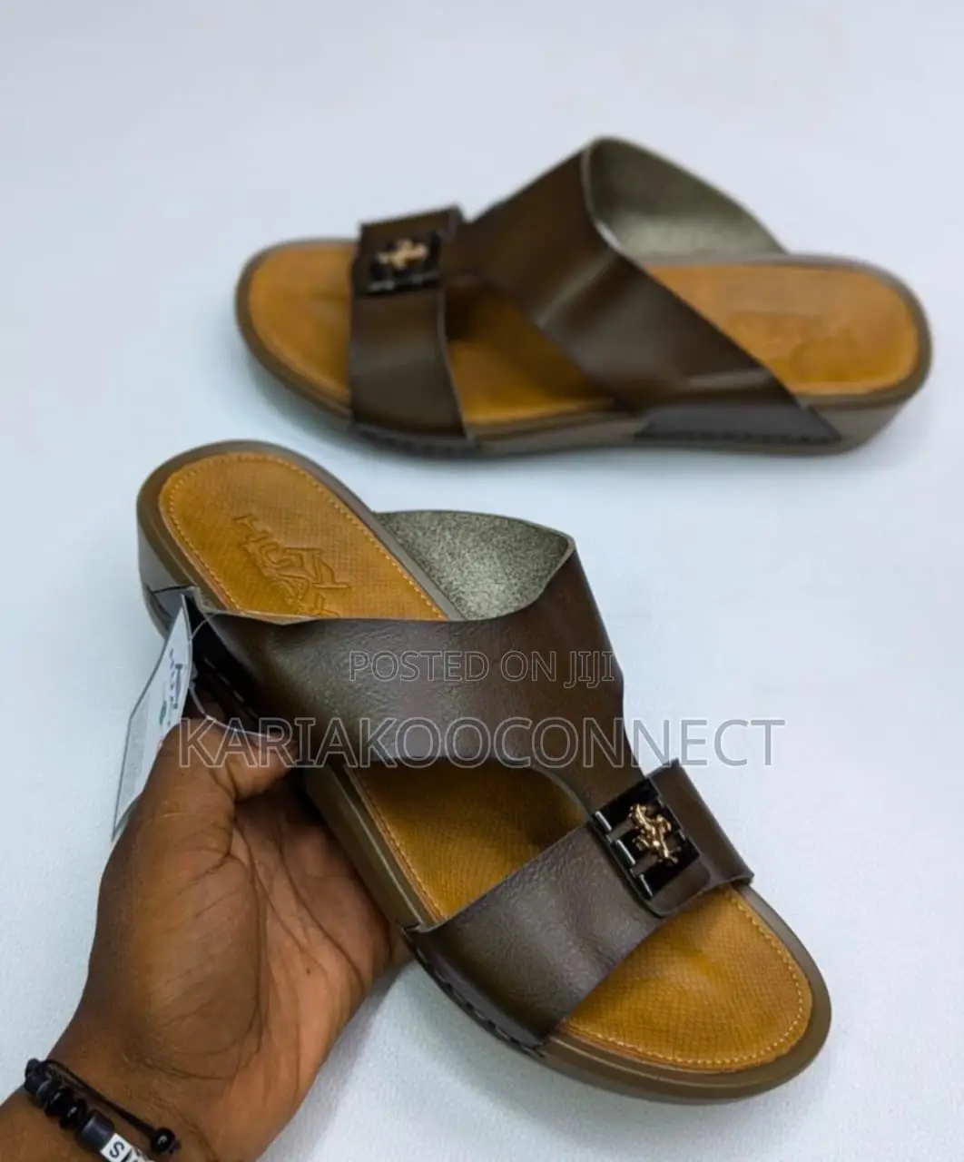Men's Crossover Strap Slide Sandals (Huayi)