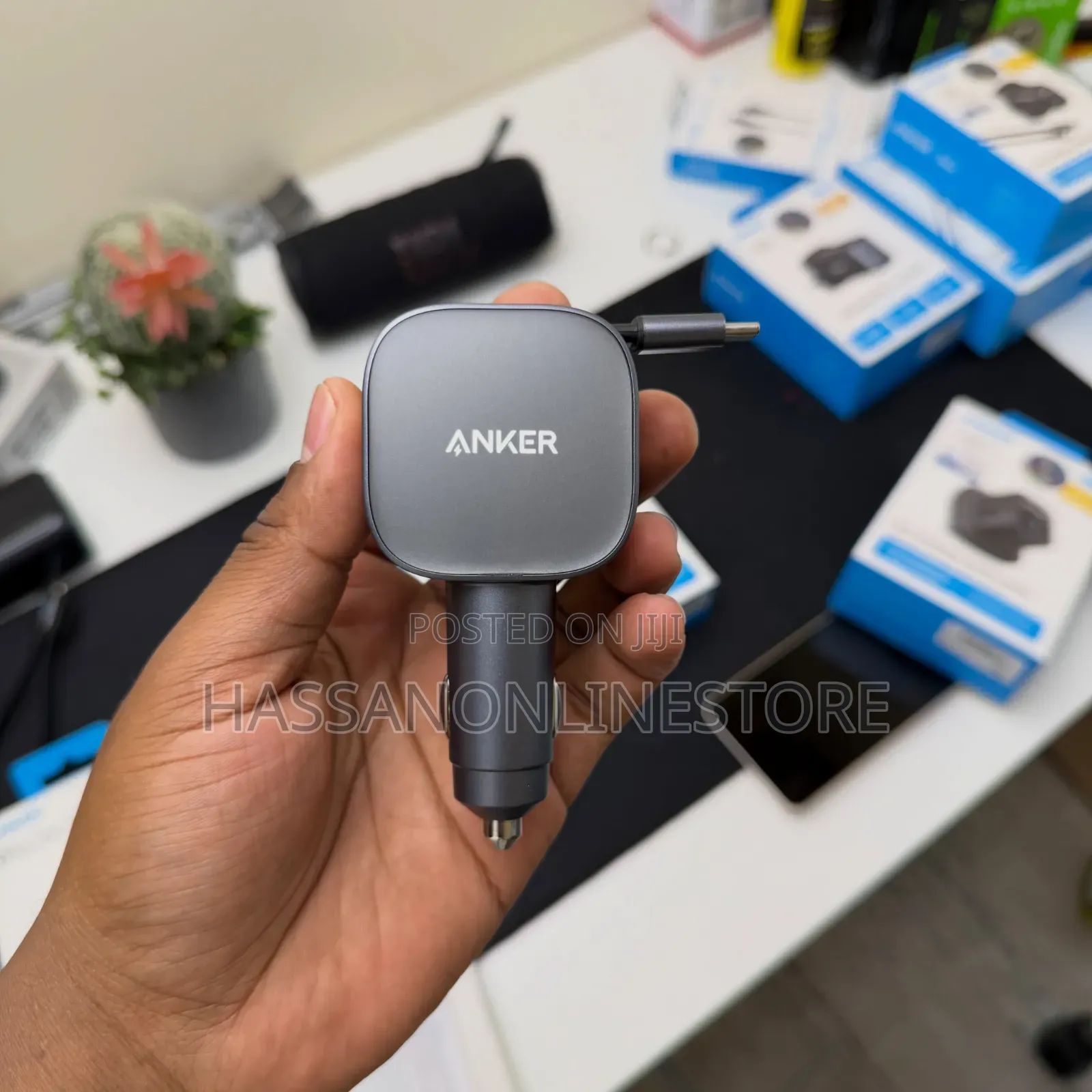 Anker Nano 75w Car Charger Builtin Retractable UsbC Cable
