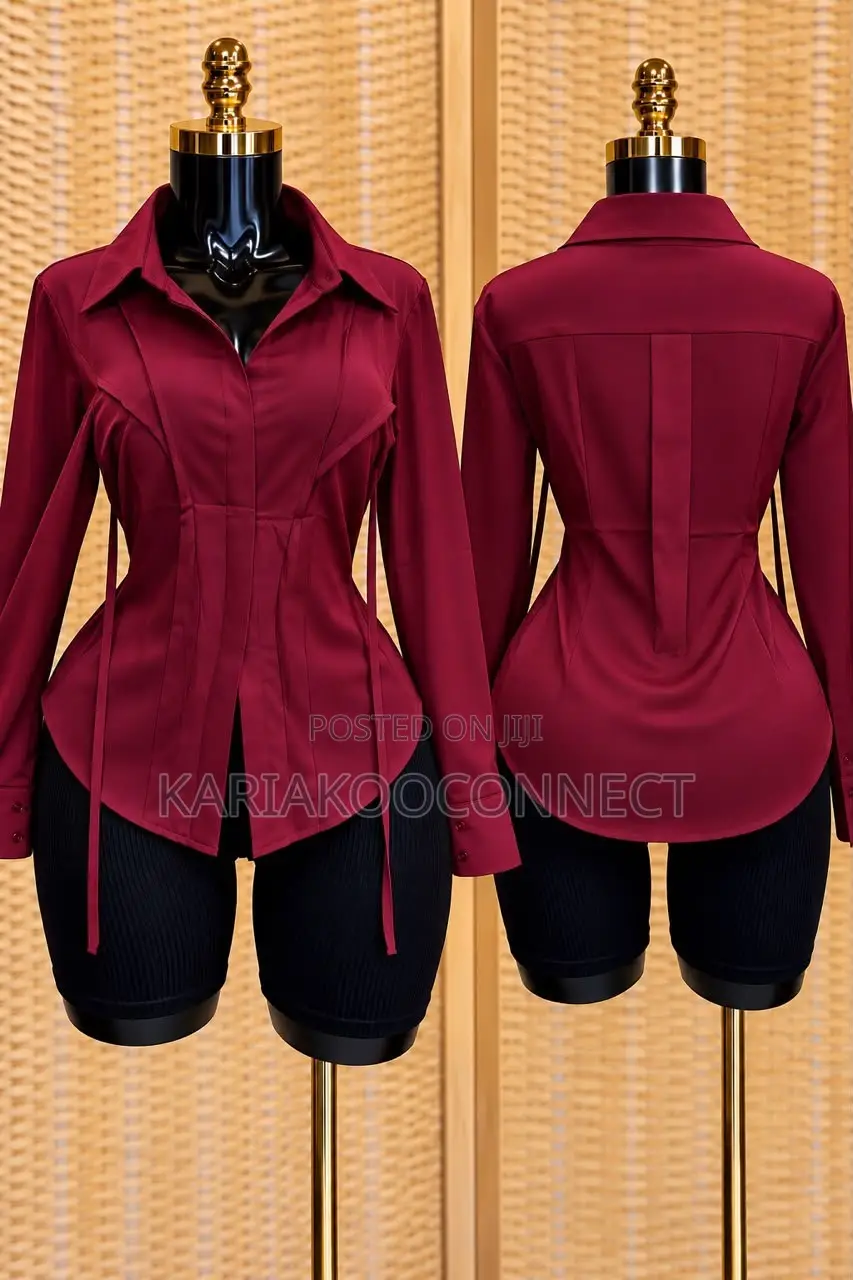 Women's Fitted Corset-Style Shirt