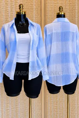 Women's Checked Button-Up Shirt With Vest