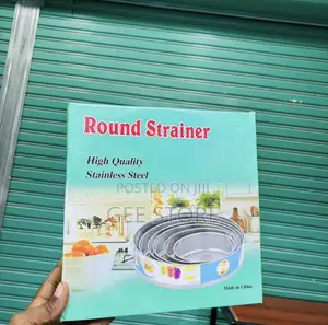 A 6-Piece Stainless Steel Round Strainer