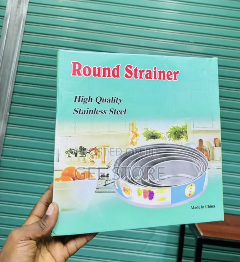 A 6-Piece Stainless Steel Round Strainer