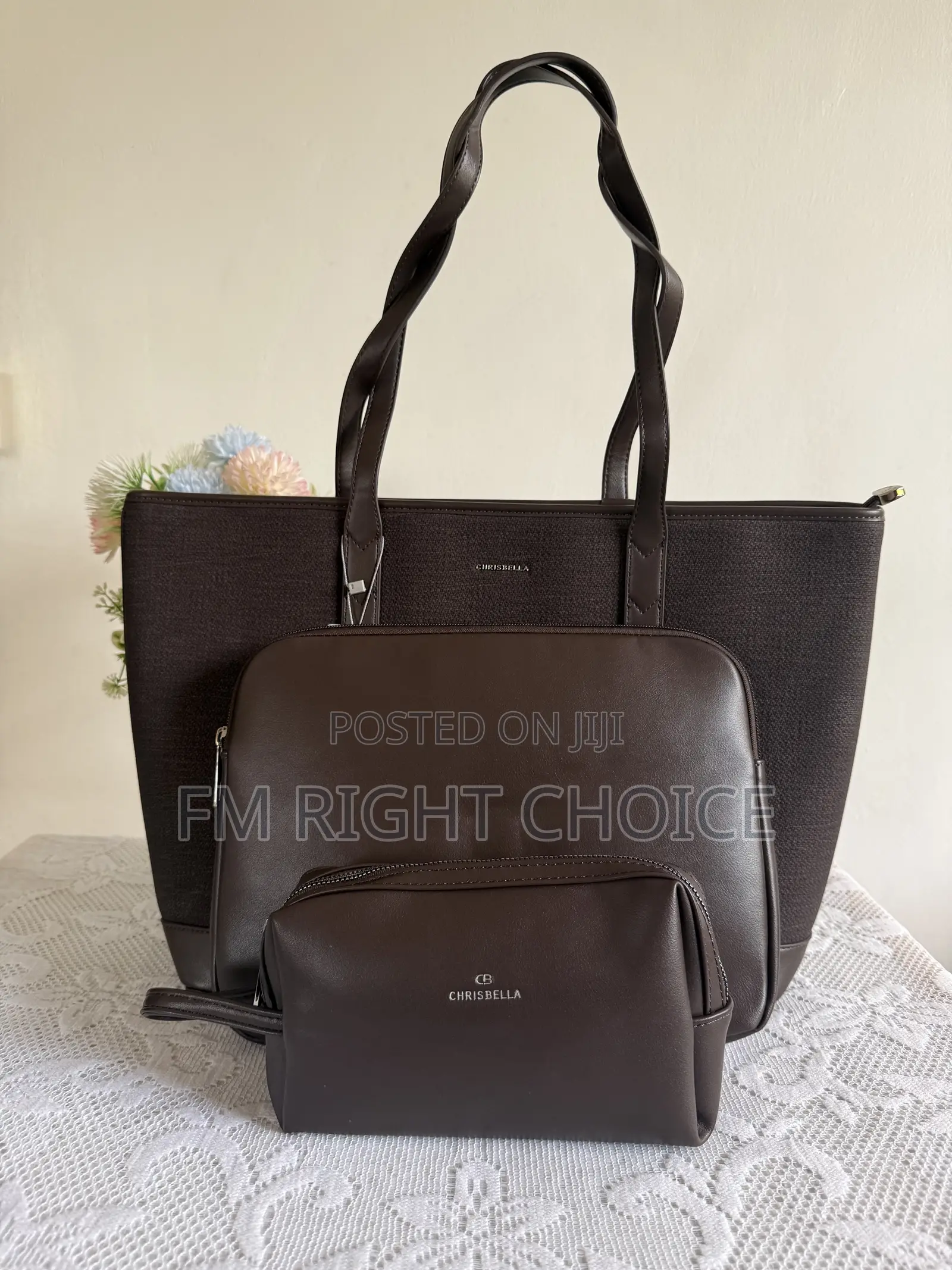 Chrisbella Large Size handbag.Fits 16 Inches Laptop Extras.