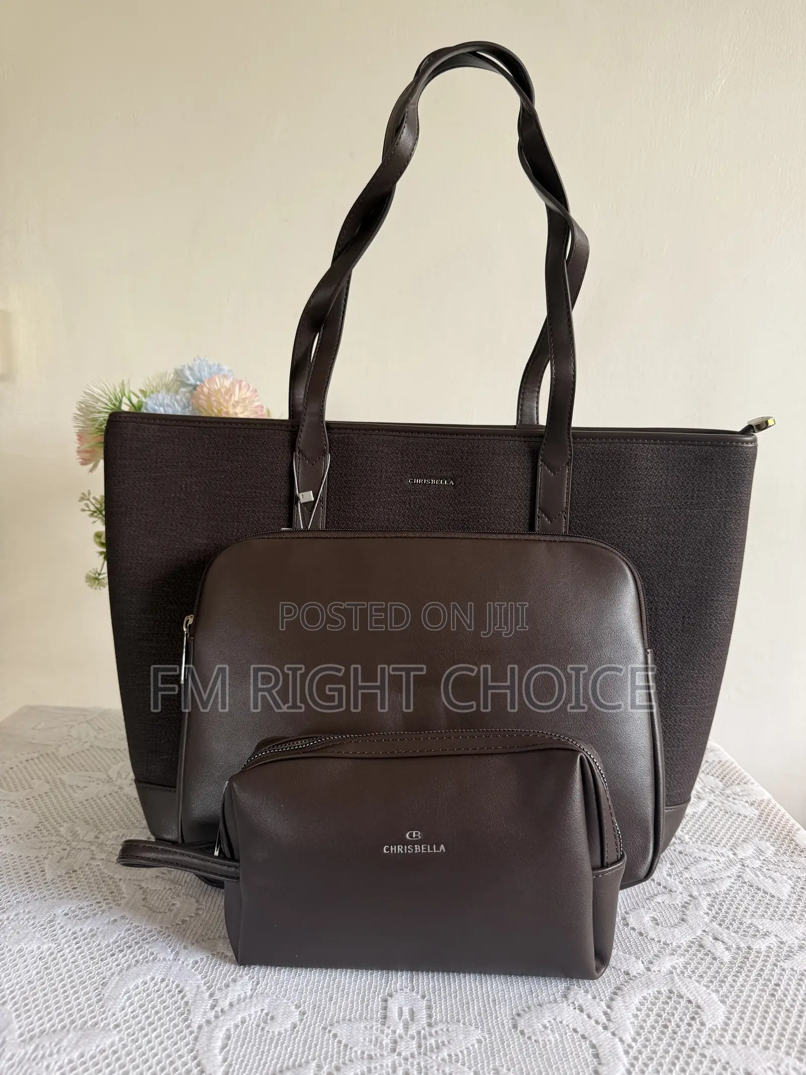 Chrisbella Large Size handbag.Fits 16 Inches Laptop Extras.