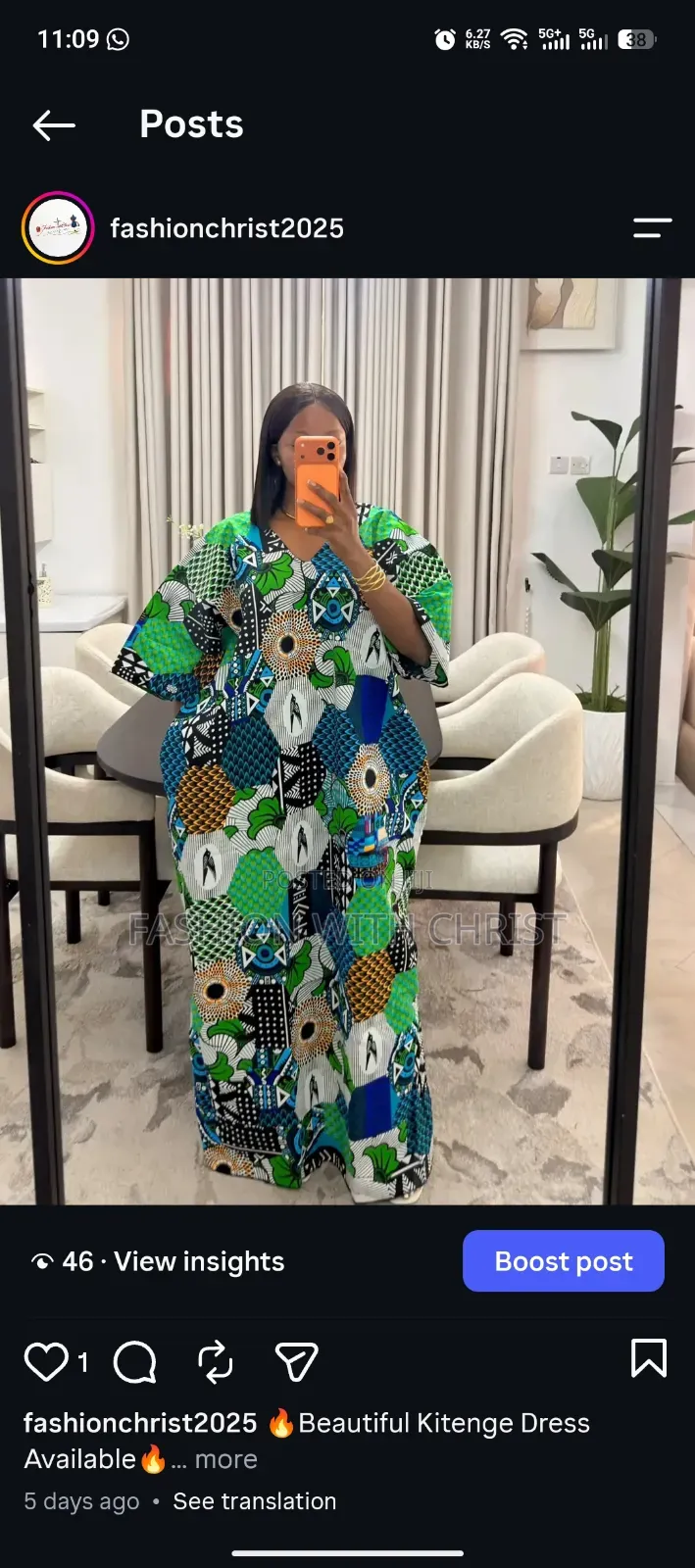 Beautiful Kitenge/Batiki Dress