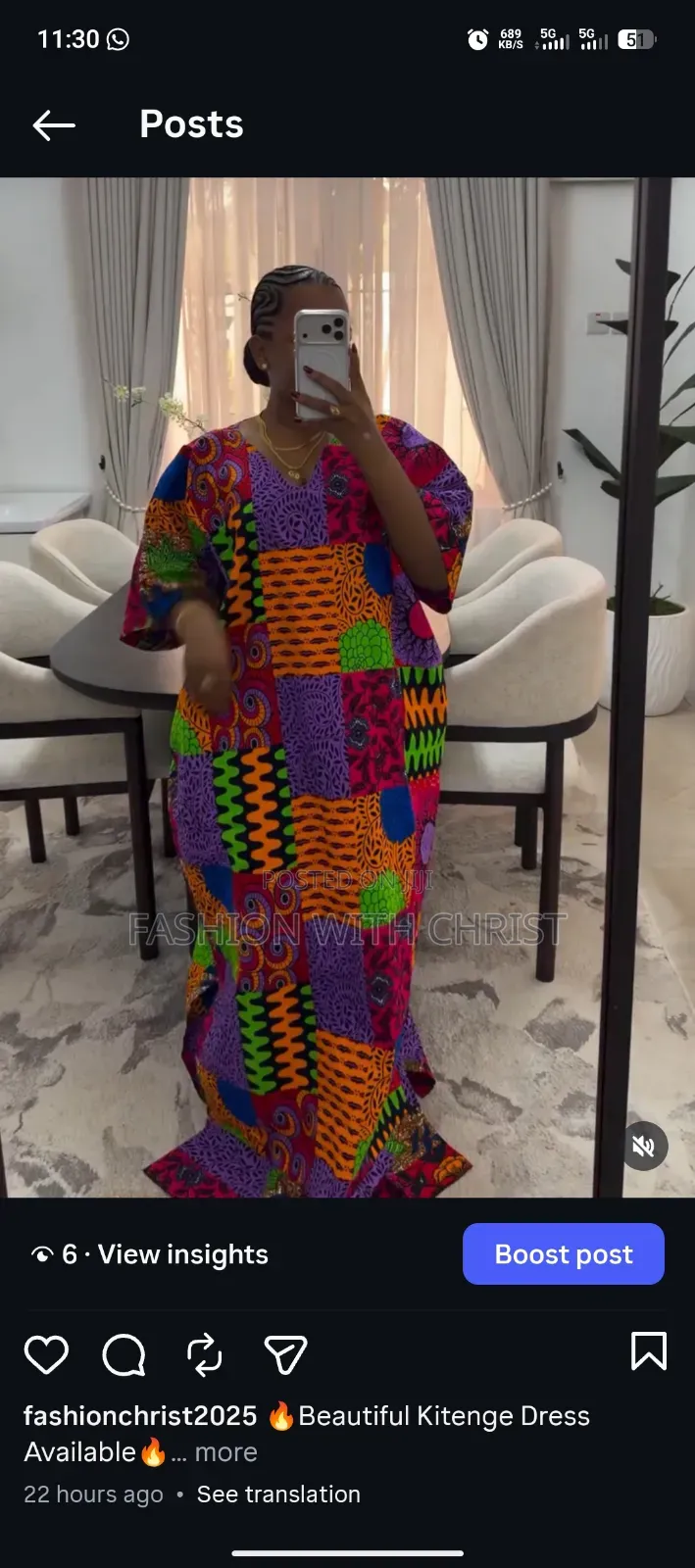 Beautiful Kitenge/Batiki Dress