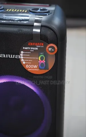 Aiwa Party Pulse X14 600W Party Speaker – 2 Wireless Mics, RGB Lights