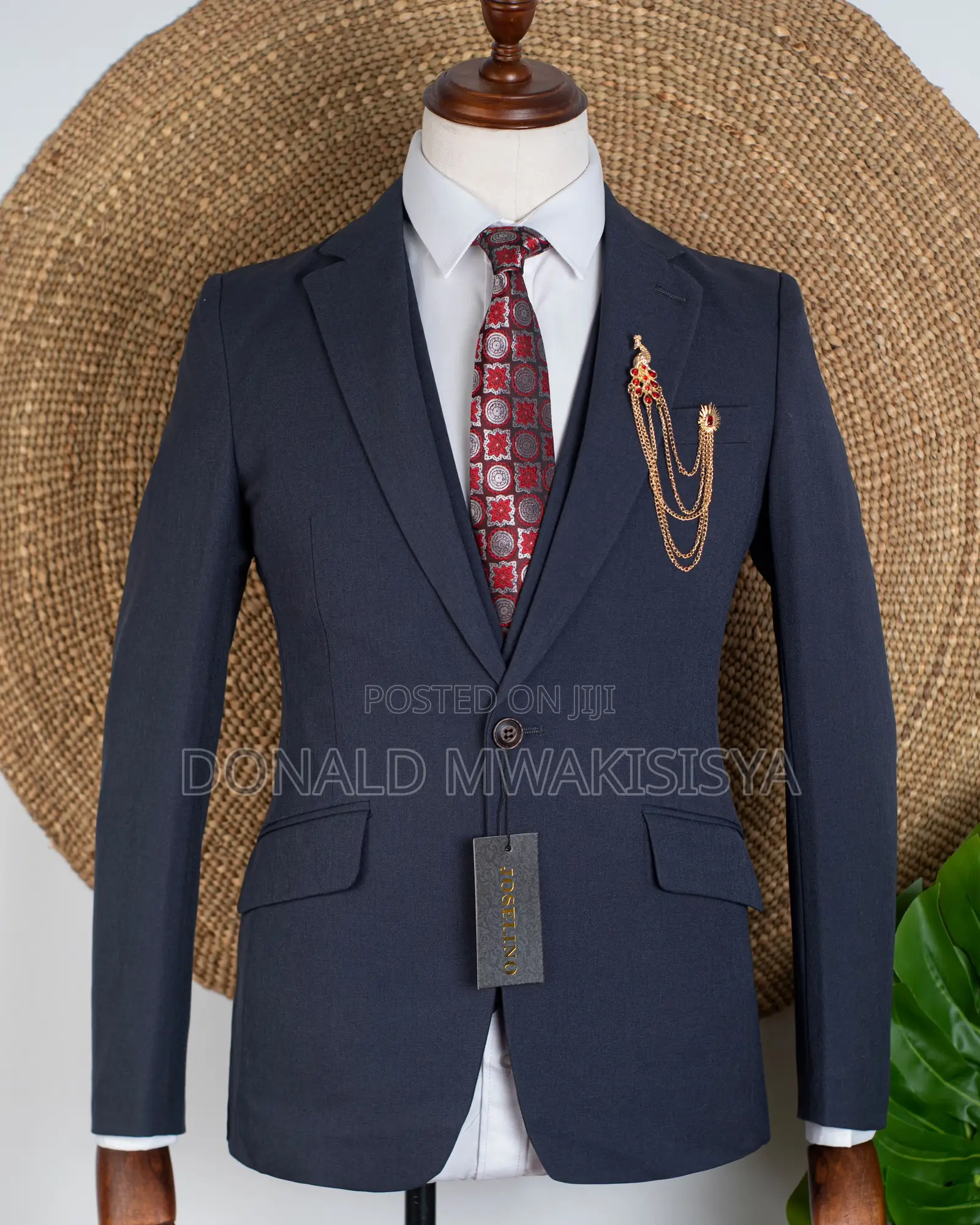 3-Piece Premium Suit - Navy Blue / Dark Blue