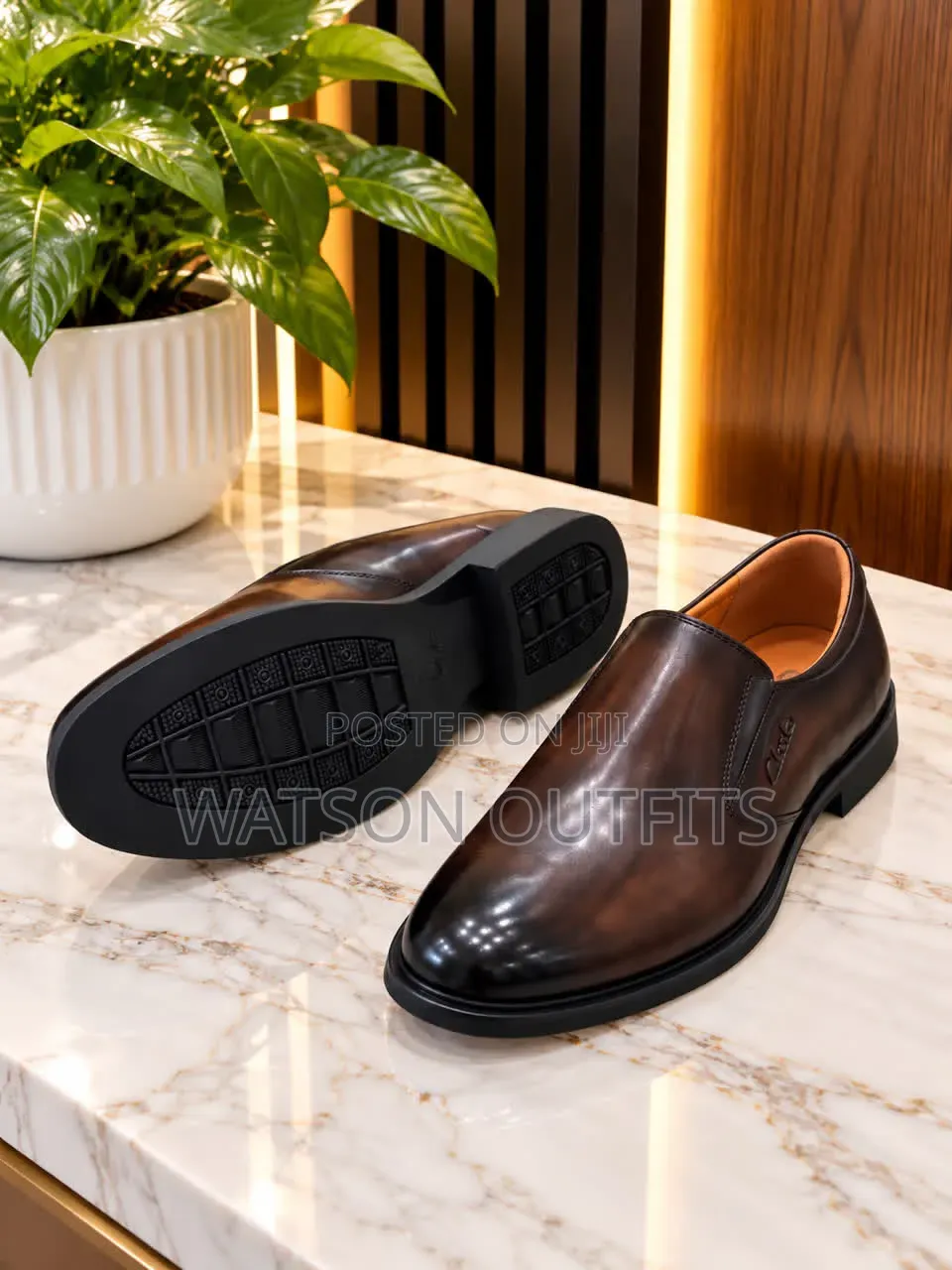 Men's Leather Shoes in Clarks England Design 3 Fine Colours