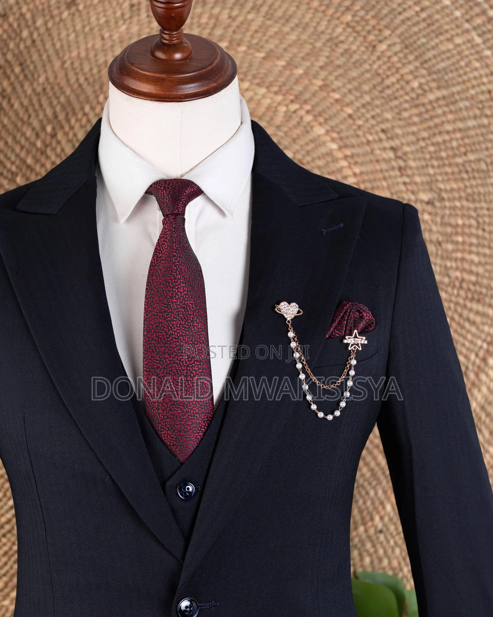 3-Piece Executive Suit - Navy Blue / Dark Navy