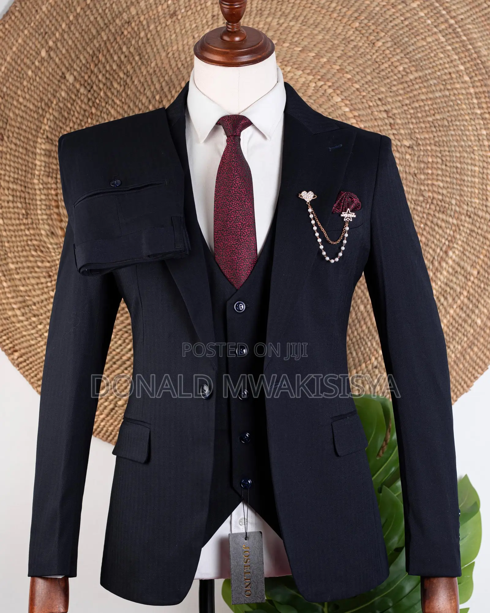 3-Piece Executive Suit - Navy Blue / Dark Navy