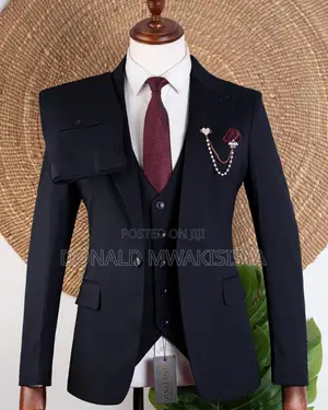 3-Piece Executive Suit - Navy Blue / Dark Navy