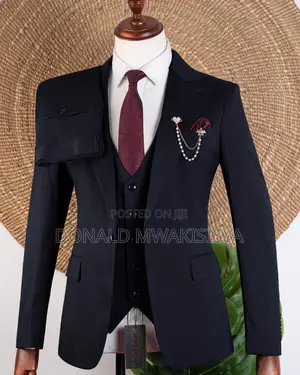 3-Piece Executive Suit - Navy Blue / Dark Navy