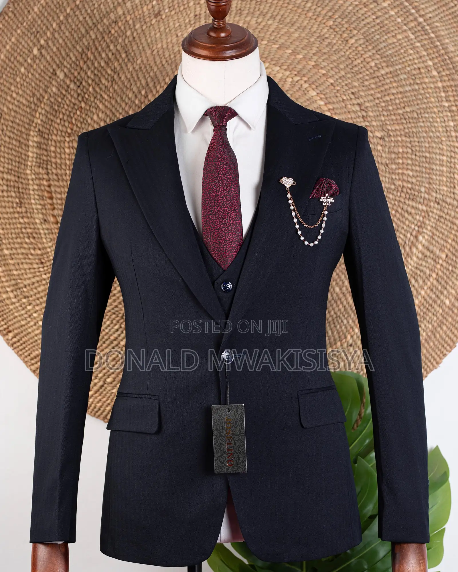 3-Piece Executive Suit - Navy Blue / Dark Navy