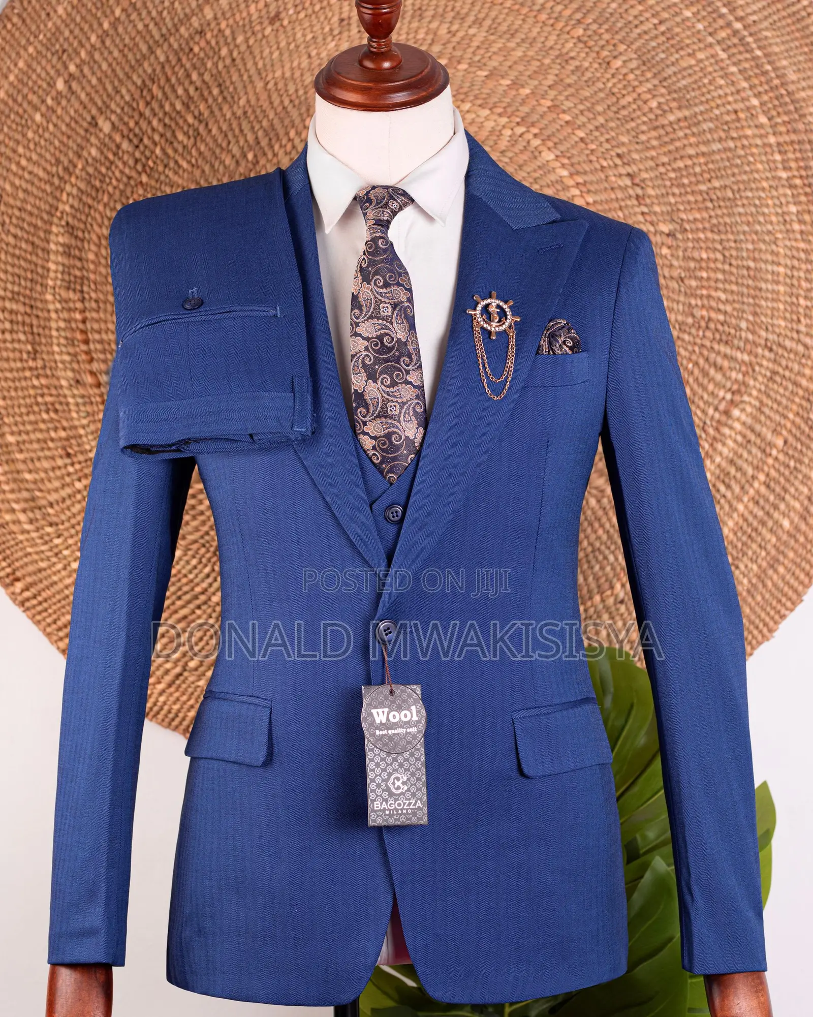 3-Piece Premium Suit - Royal Blue / Ink Blue