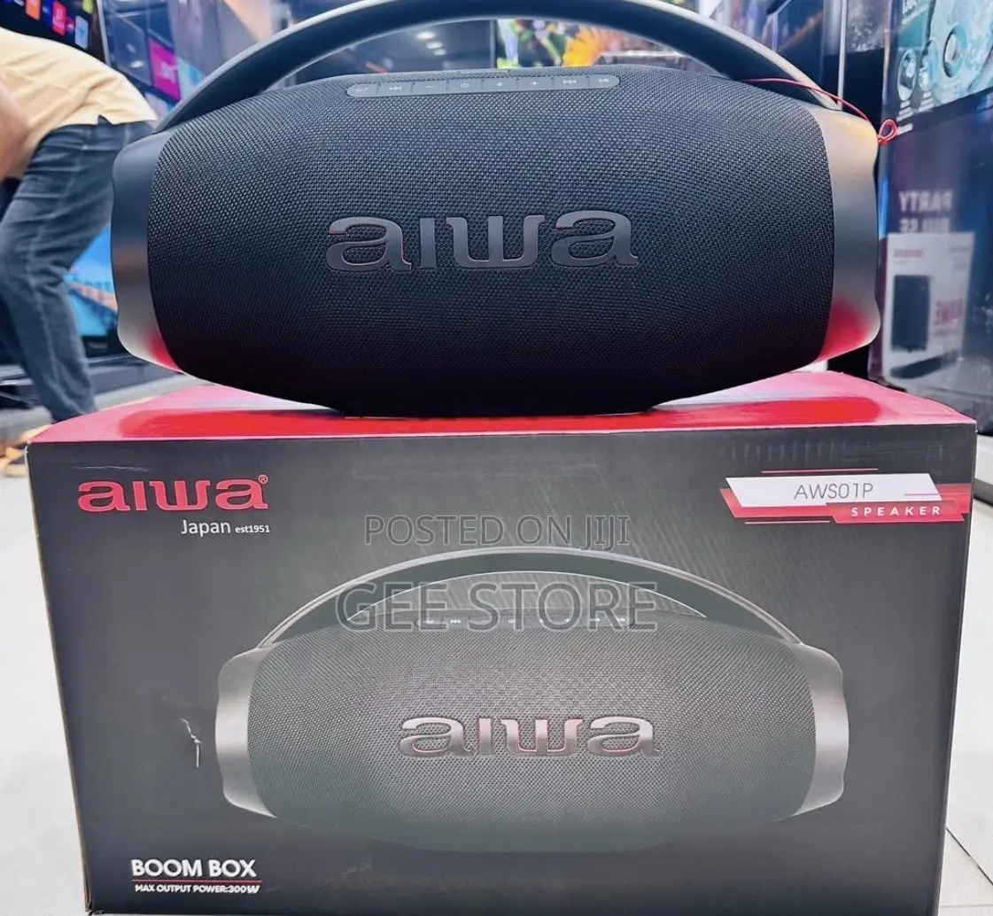 Aiwa AWS01P Boom Box 300W Portable Wireless Speaker