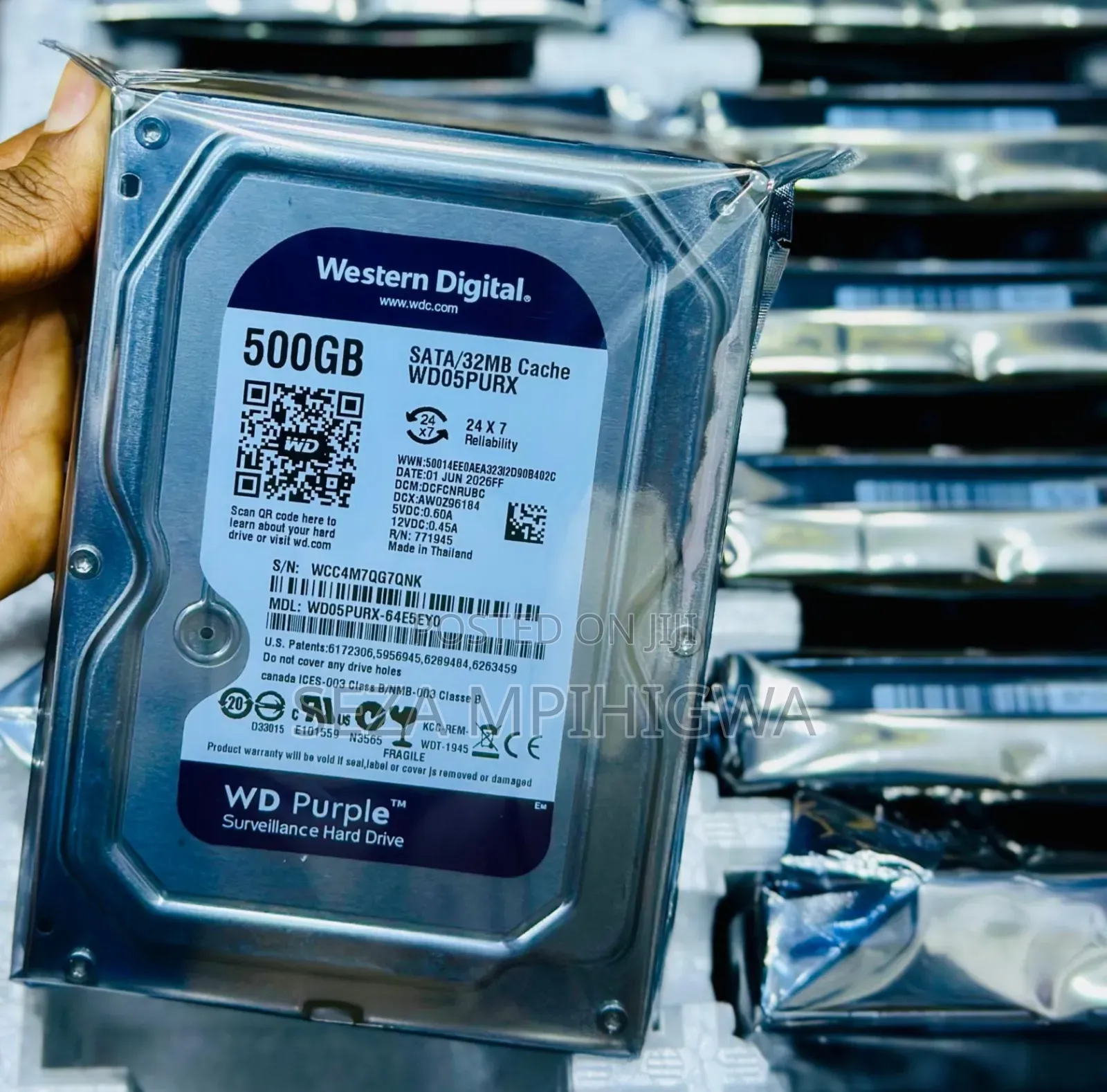 HDD 500gb Wd Surviliance Purple