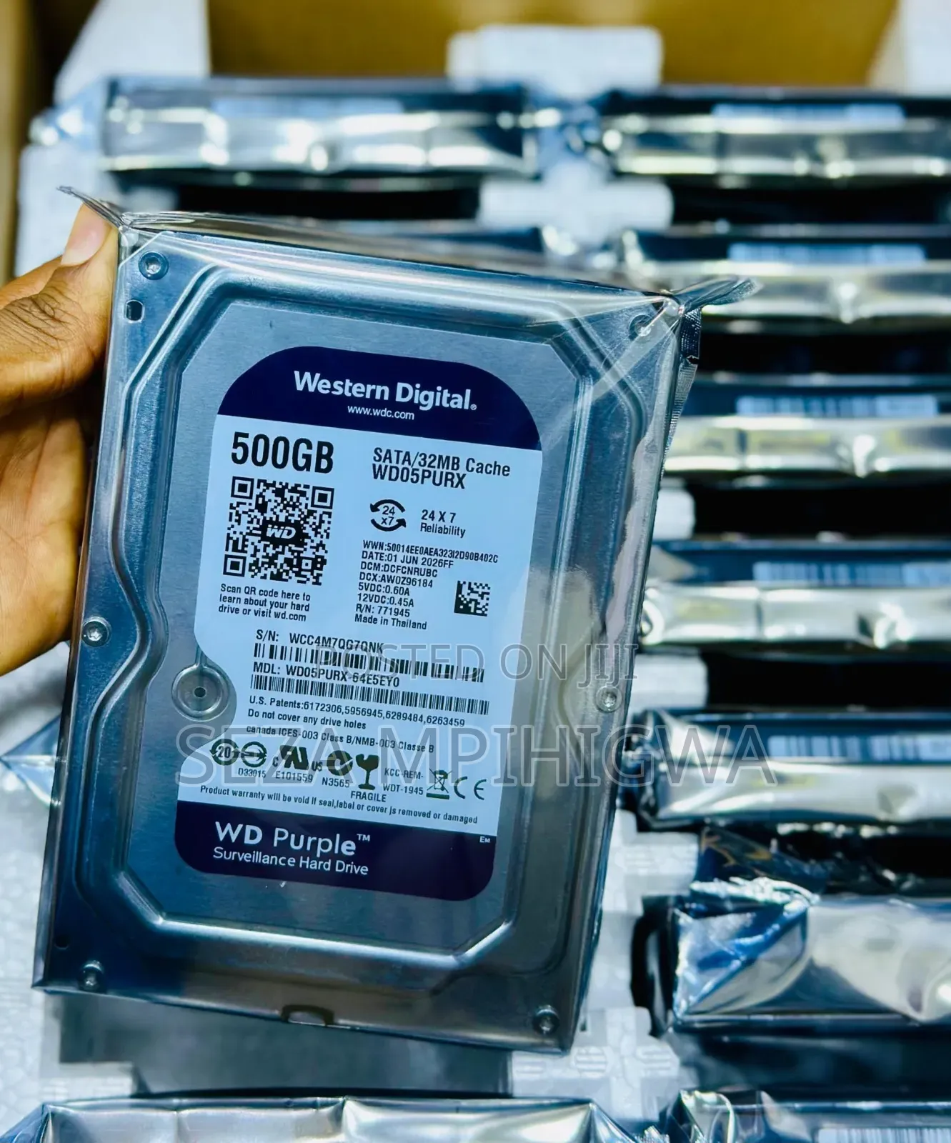 HDD 500gb Wd Surviliance Purple