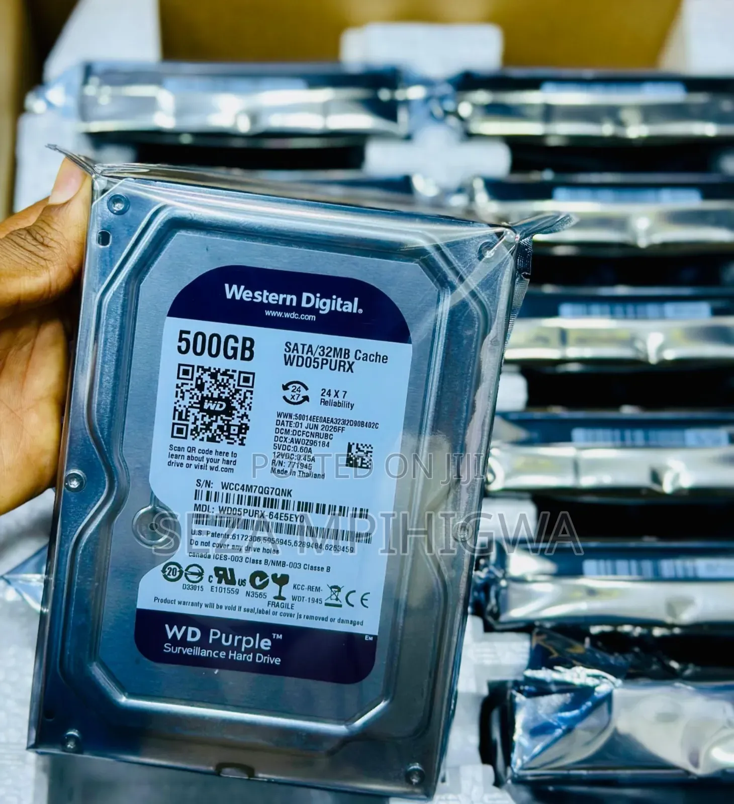 HDD 500gb Wd Surviliance Purple
