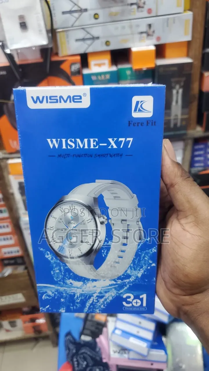 Wisme-X77 Round Unisex Smartwatch (3in1 Set)