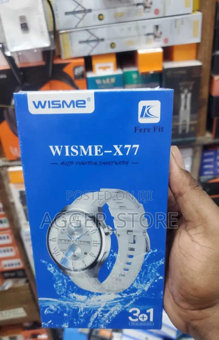 Wisme-X77 Round Unisex Smartwatch (3in1 Set)