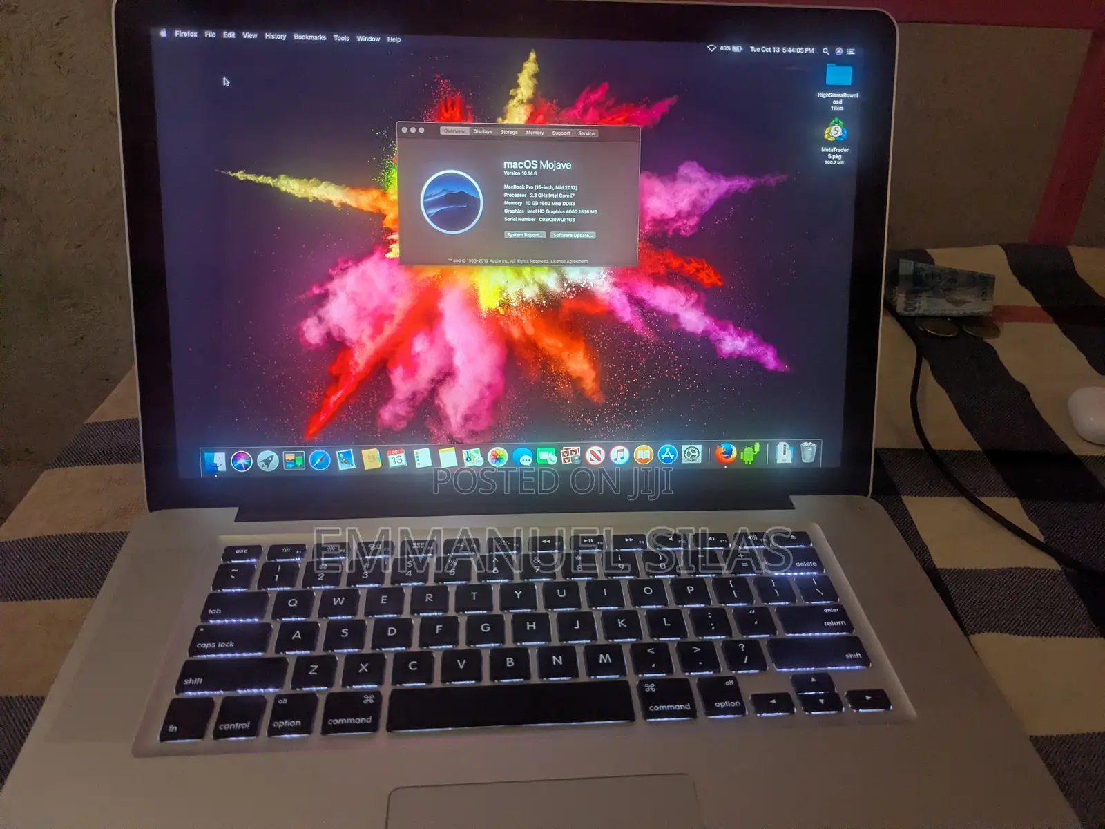 Laptop Apple MacBook Pro 2012 8GB Intel Core i7 HDD 1T