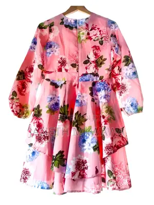 Pink Floral 2-Tiered Dress 2XL Women