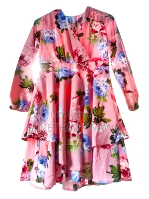 Pink Floral 2-Tiered Dress 2XL Women