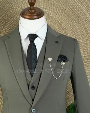 3-Piece Premium Suit - Army Green / Olive Green