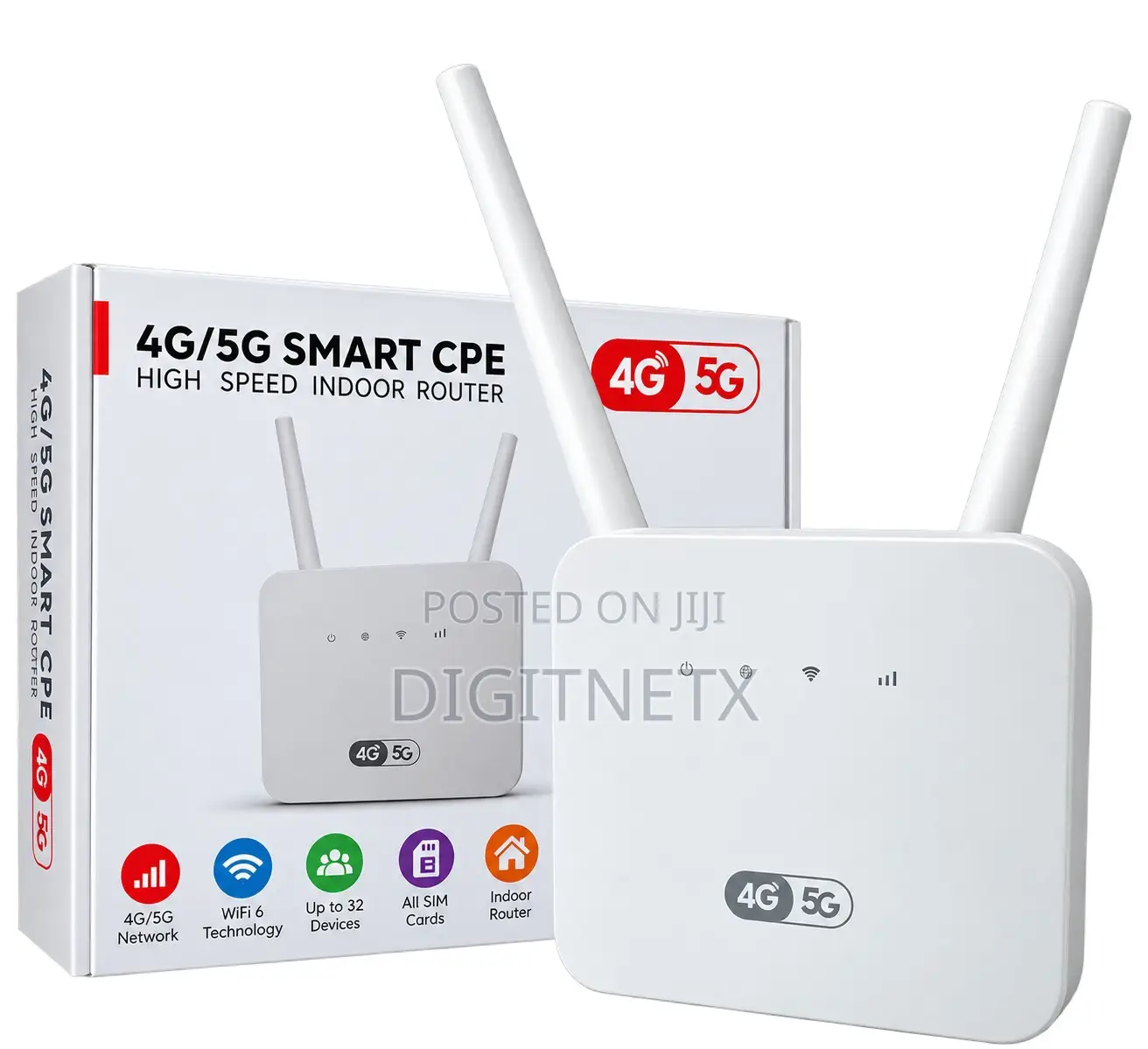 Universal 4g/5g Smart CPE WiFi 6 Router – All SIM Cards