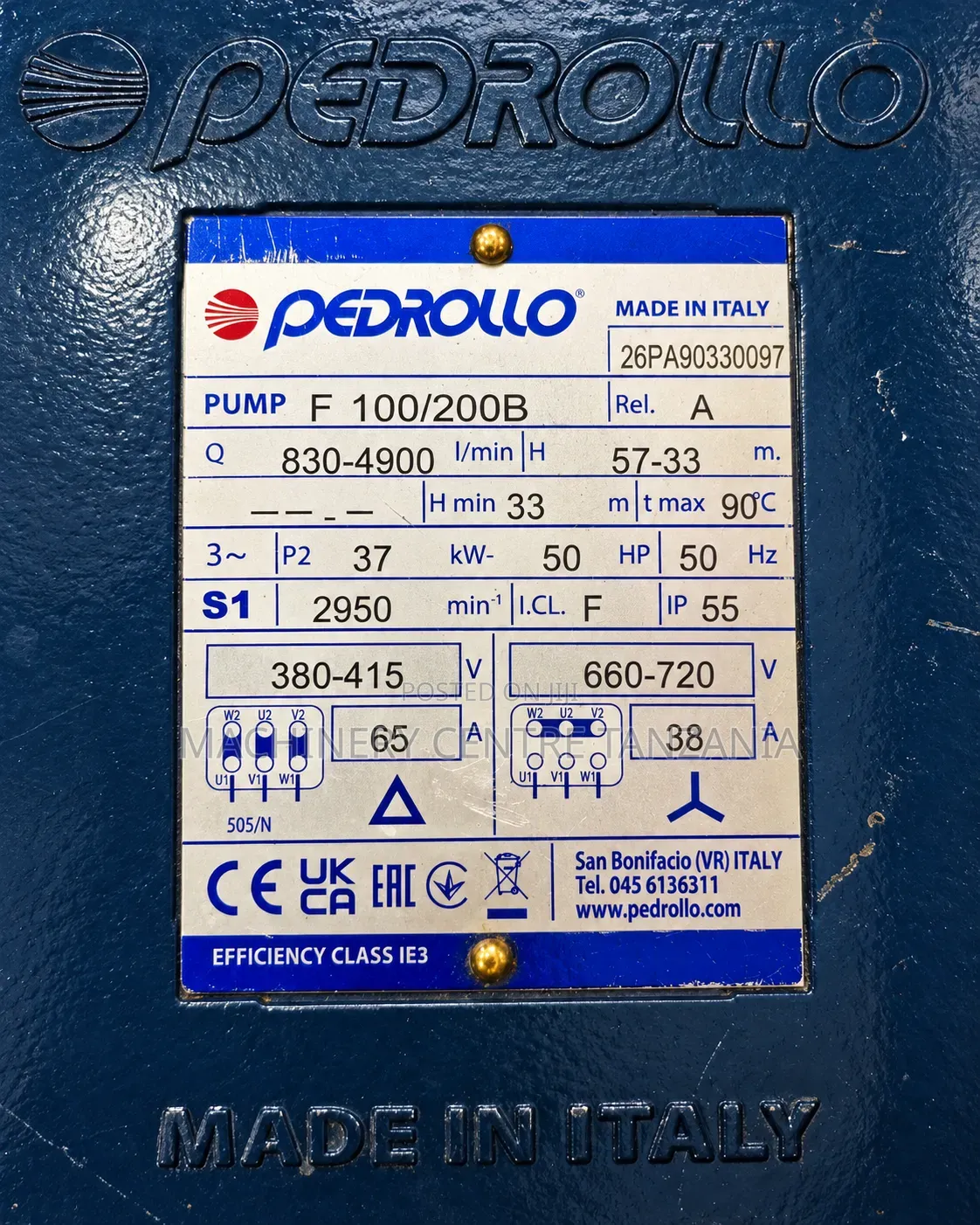 Pedrollo Surface Pump 50HP (Italy)