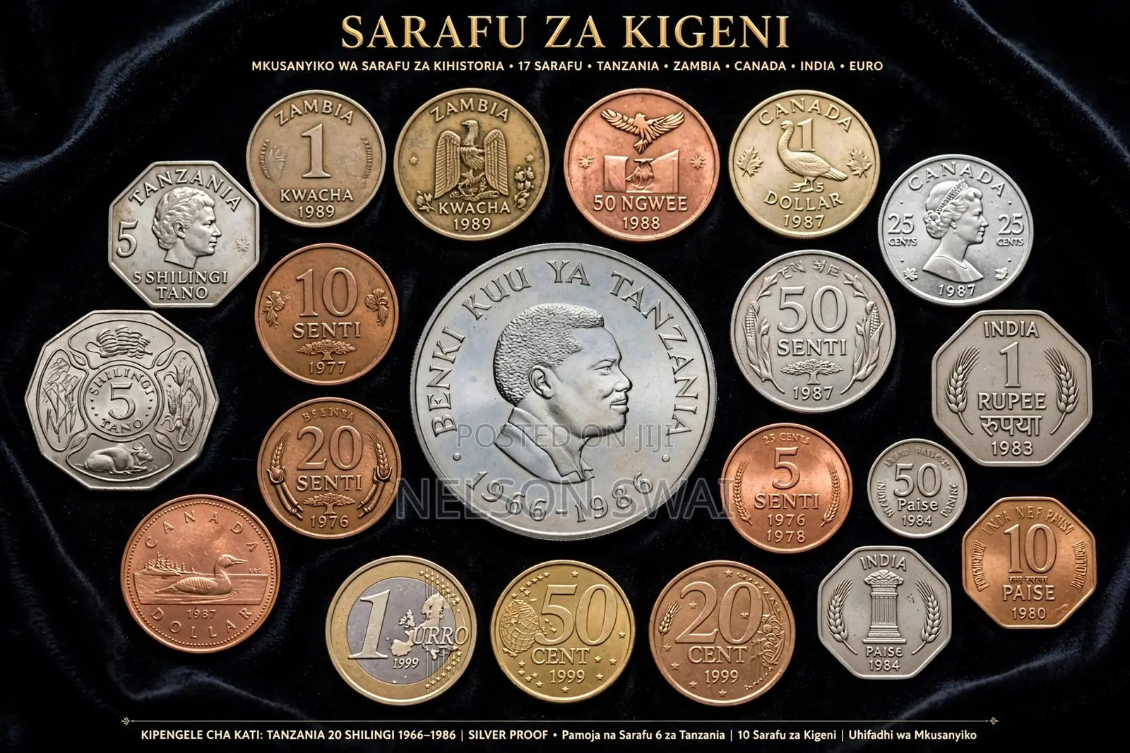 Tanzania 20 Shilingi Silver Proof 16g Rare
