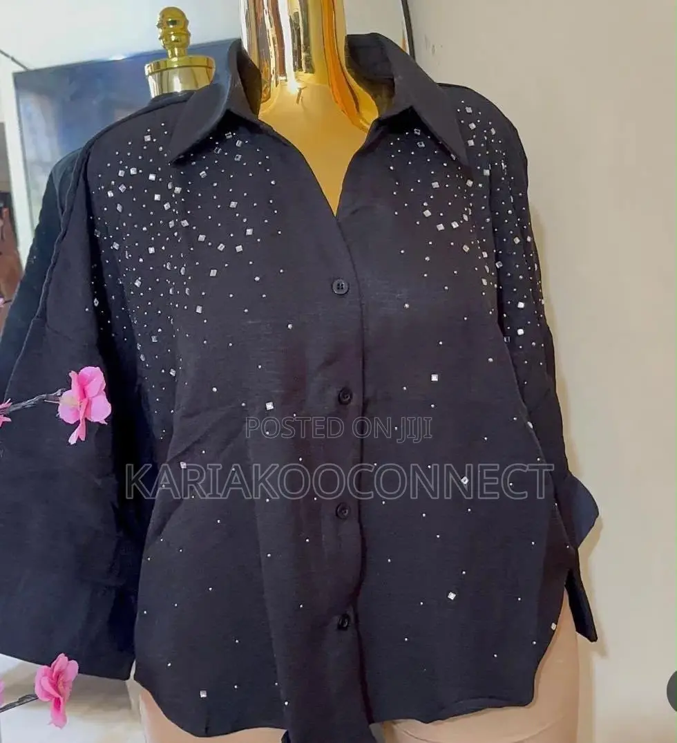 Embellished Button-Up Shirt