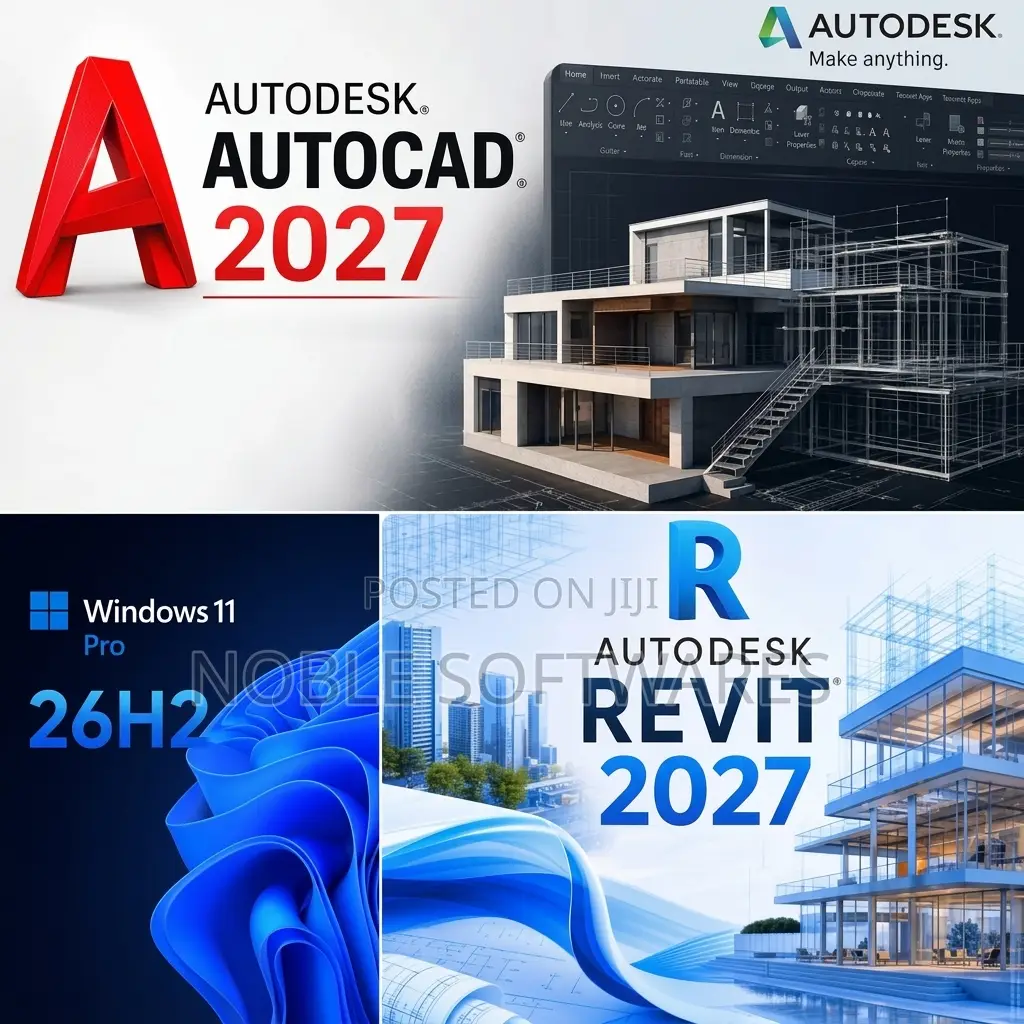 Windows 11 Pro + AutoCAD 2027 + Revit 2027 (Commercial License)
