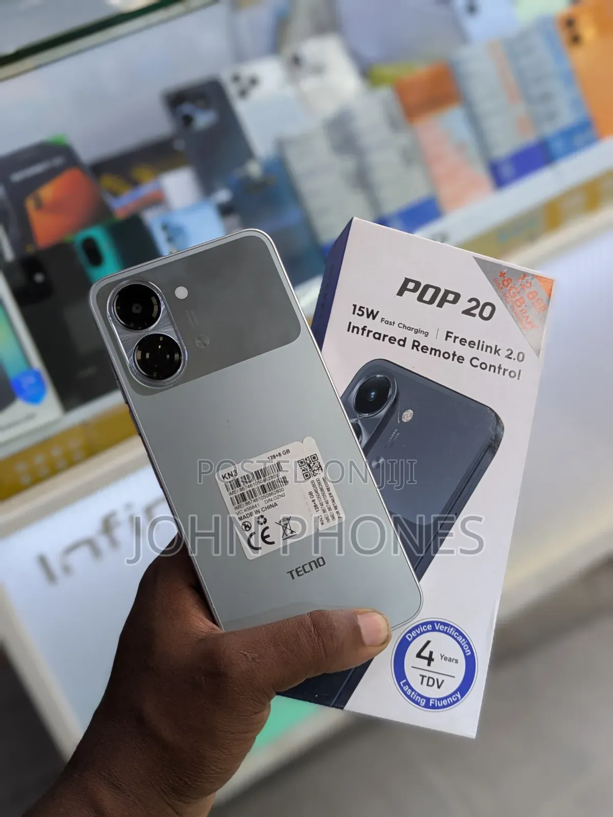 New Tecno Pop 20 128 GB Silver