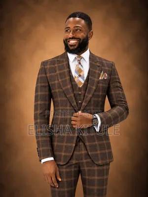 Brown Checkered Suit