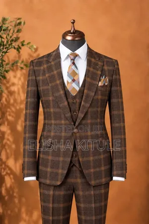 Brown Checkered Suit