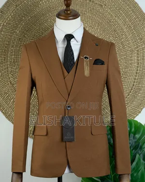 Tobacco Brown Suit for Men
