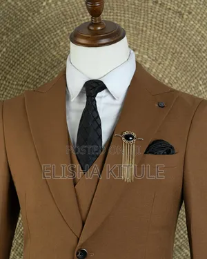 Tobacco Brown Suit for Men