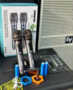 SHURE Wireless Microphone 302
50 Meter Distance Rechargeable