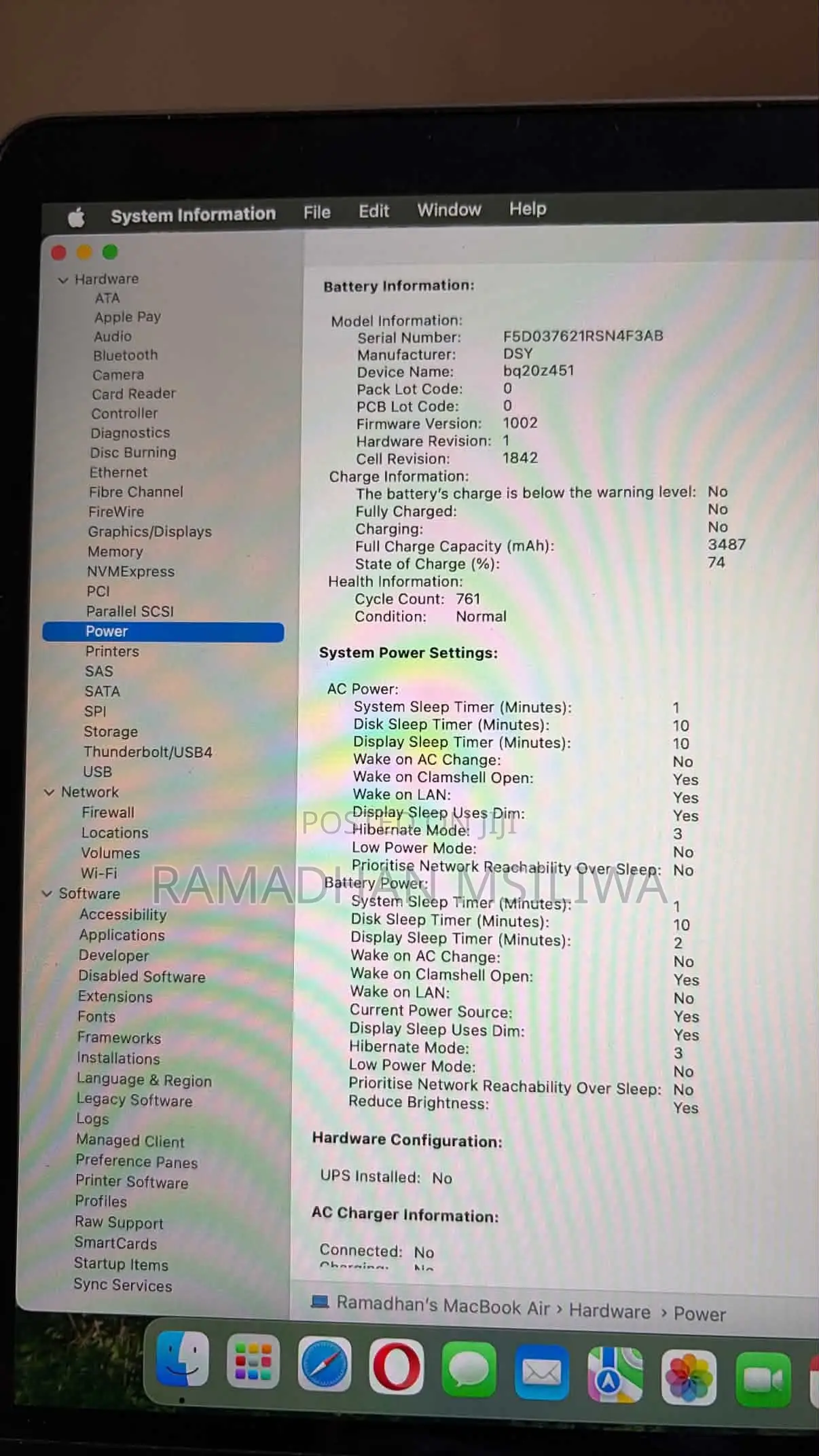 Laptop Apple MacBook Air 2020 8GB Intel Core i3 SSD 256GB