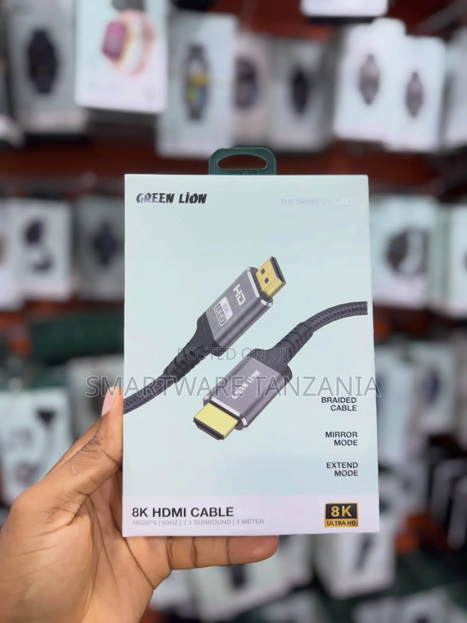 Green Lion HDMI Cable 8K Ultra HD Braided 48Gbps 60Hz 7.1 Surround
