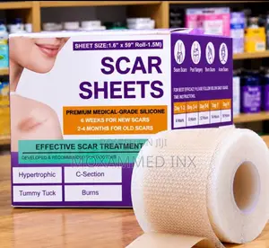 Silicone Scar Sheets (Medical-Grade Silicone Scar Tape Roll, Sheet