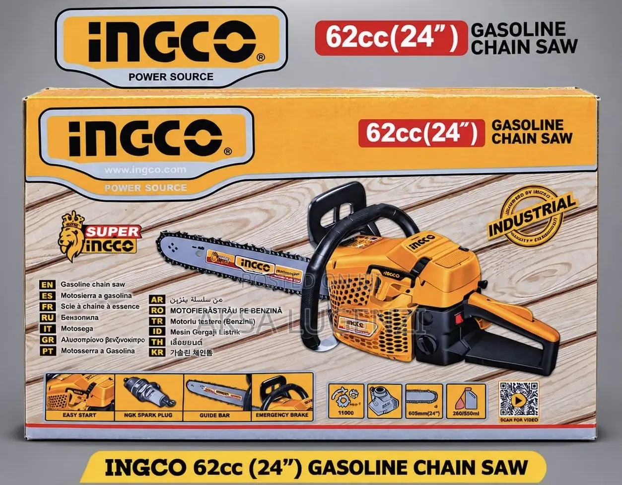 Ingco Gasoline Chain Saw 62cc (24)