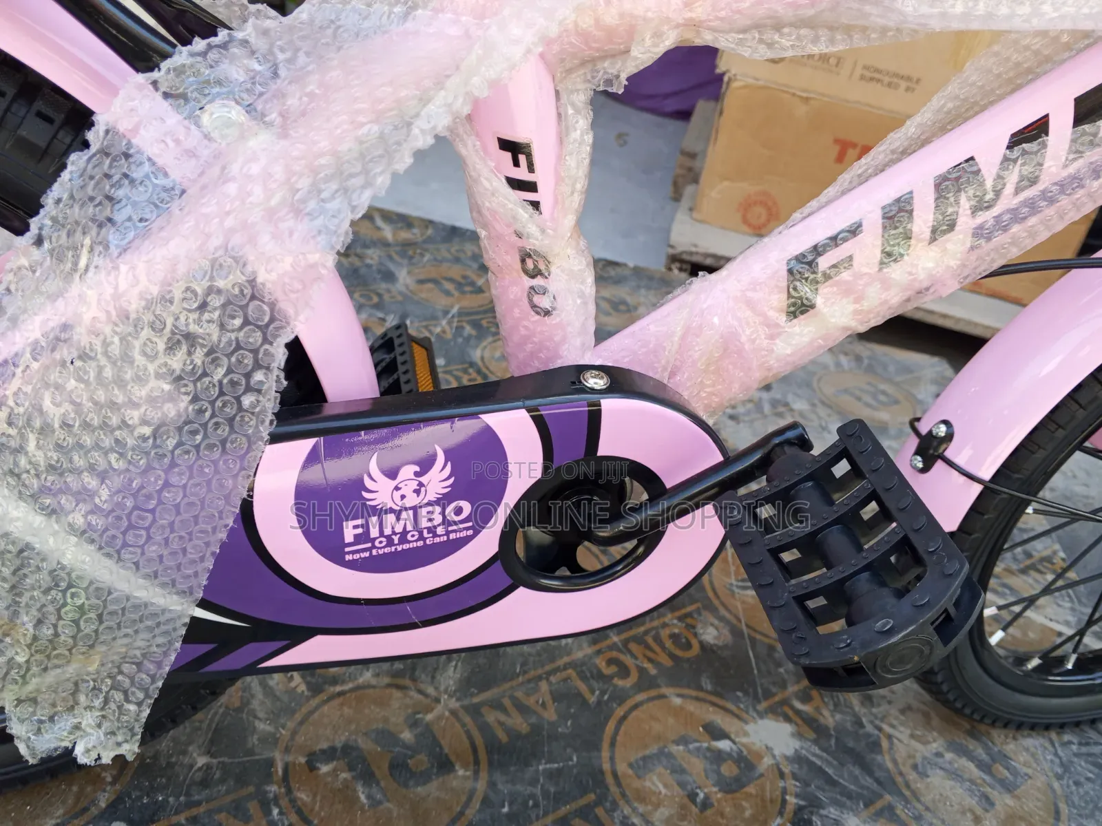 FIMBO Kids Bicycle With Training Wheels, Basket – Pink
